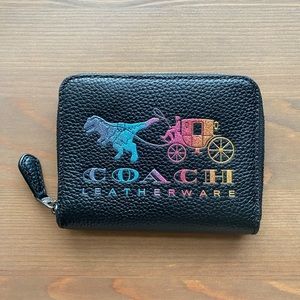 Rare Coach Rexy Carriage Small Zip Around Wallet